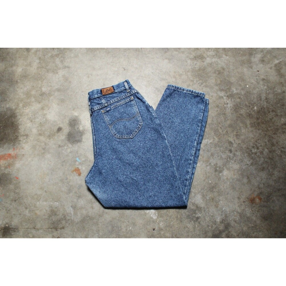 Vintage 1990's USA-Made Lee Stone Wash High Waist Jeans - 18 Med